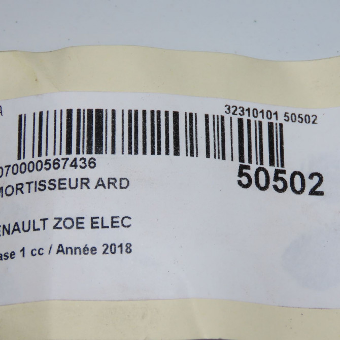 Amortisseur arrière droit occasion RENAULT ZOE Phase 1 10-2012->... ELEC 562108289R 5