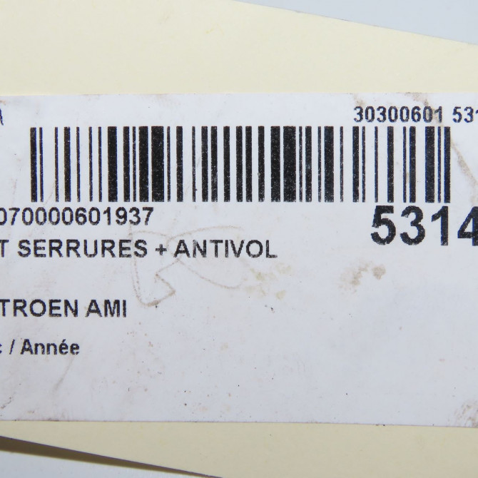 Kit serrures + antivol occasion CITROEN 6