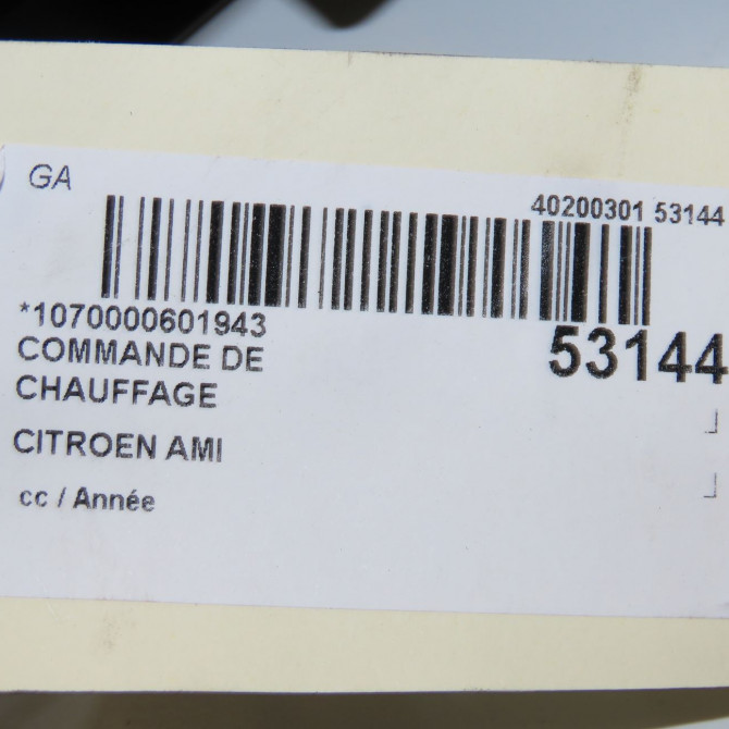 Commande de chauffage occasion CITROEN 98382926ZD 7
