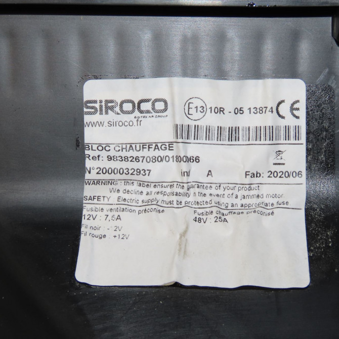 Ventilateur de chauffage occasion CITROEN 6