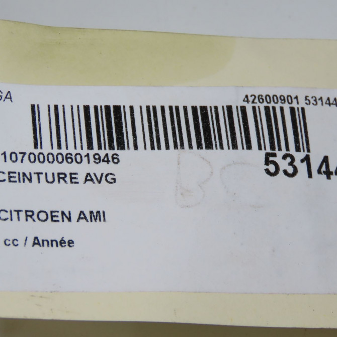 Ceinture avant gauche occasion CITROEN 98391212XX 6