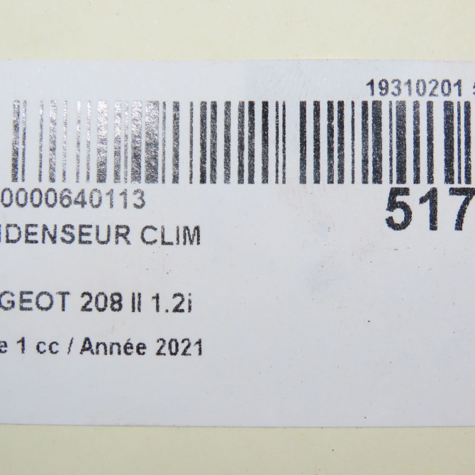 Condenseur clim occasion  9825371480 6