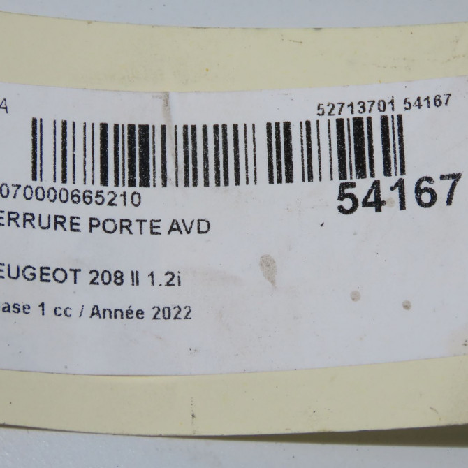 Serrure porte avd occasion  9844412180 7