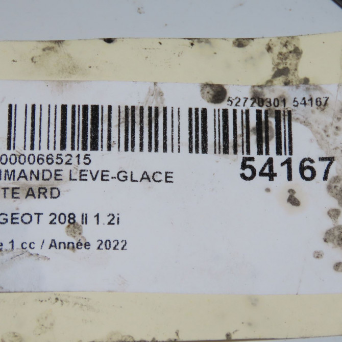 Commande leve-glace porte arrière droite occasion  98044803ZD 5