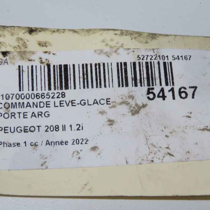 Commande leve-glace porte arrière gauche occasion  98044803ZD 5