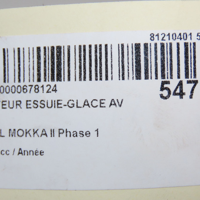 Moteur essuie-glace avant occasion OPEL 9824784980 7