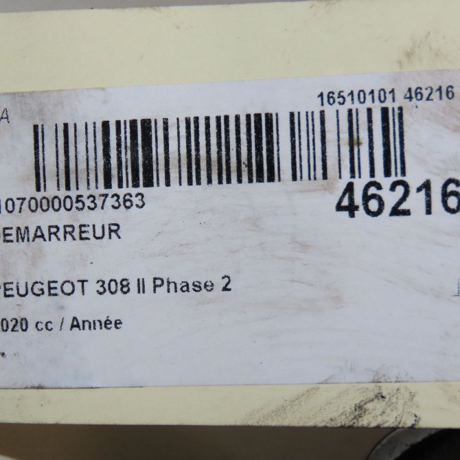 Démarreur occasion PEUGEOT 308 II Phase 1 04-1995->04-1999 1.2 PureTech 110ch 9812715480 7