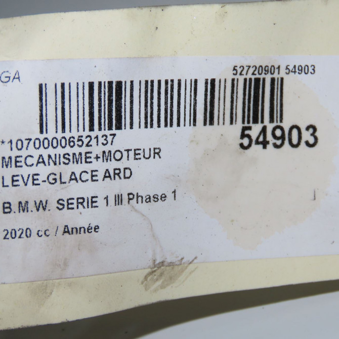 Mecanisme+moteur leve-glace ard occasion B.M.W. 51335A638E6 5