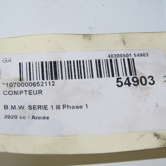 Compteur occasion B.M.W. 62105A69518 5