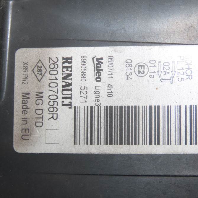 Phare droit occasion RENAULT CLIO III Phase 2 03-2009->12-2014 1.5 DCI 85ch 260103749R 4