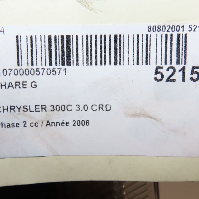 Phare gauche occasion CHRYSLER 300C Phase 2 10-2007->01-2011 3.0 CRD 57010761AA 8