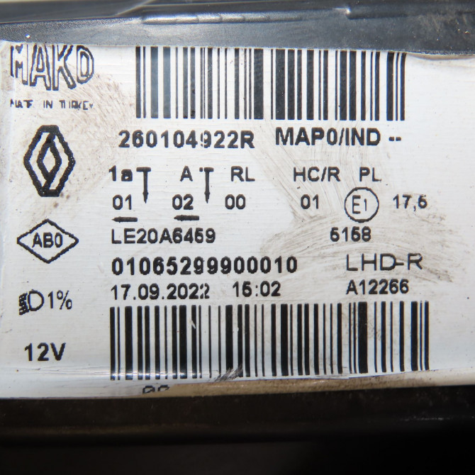 Phare droit occasion  260104922R 4