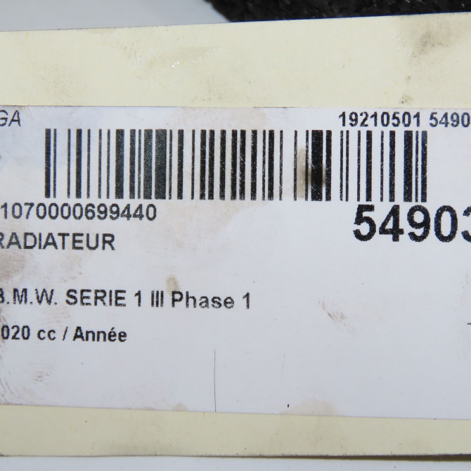 Radiateur occasion B.M.W. 4