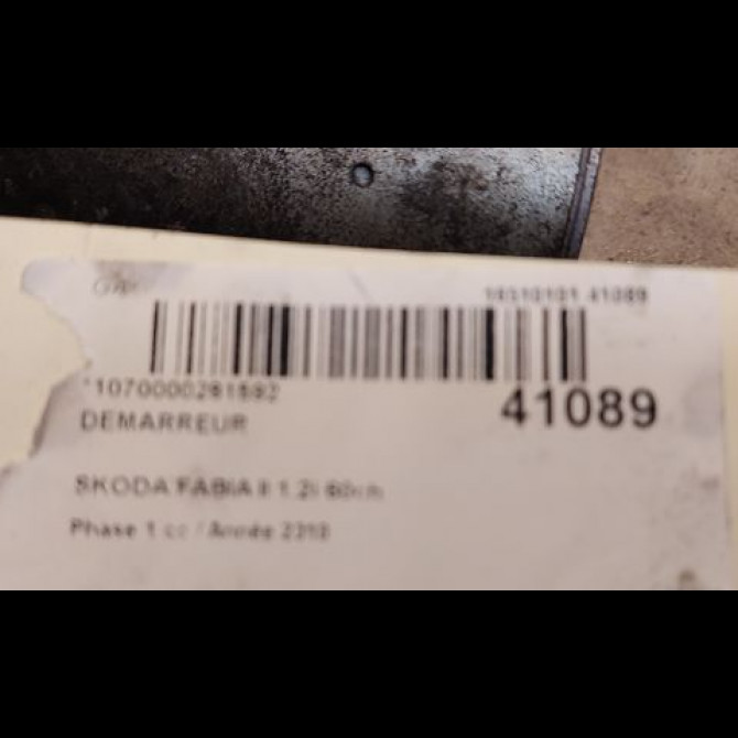 Démarreur occasion SKODA FABIA II Phase 1 05-2007->03-2010 1.2i 60ch 2T911024N 4