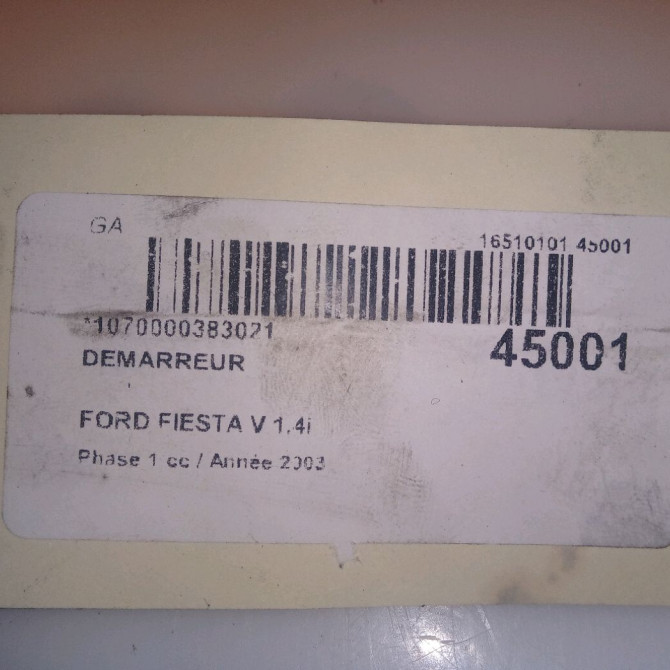 Démarreur occasion FORD FIESTA V Phase 1 09-2002->10-2005 1.4i 1732742 5