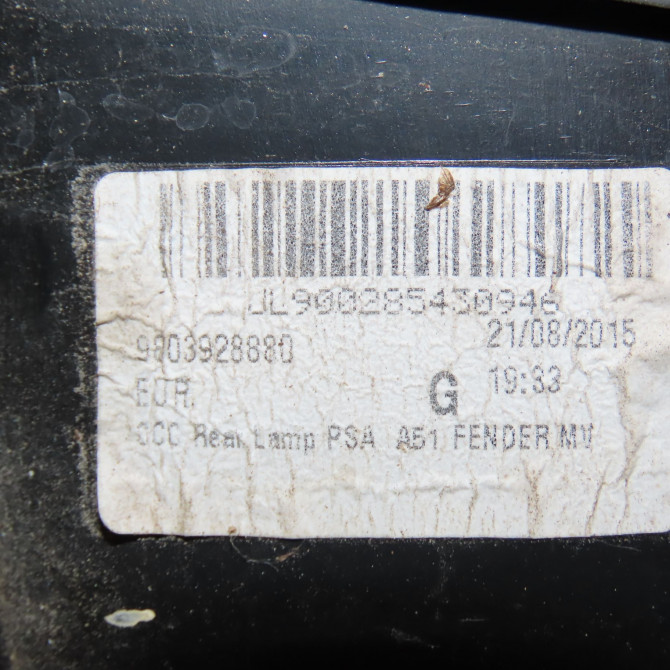 Feu arrière gauche occasion CITROEN C3 II Phase 2 03-2013->12-2016 1.2i VTI 82ch 9803928880 4