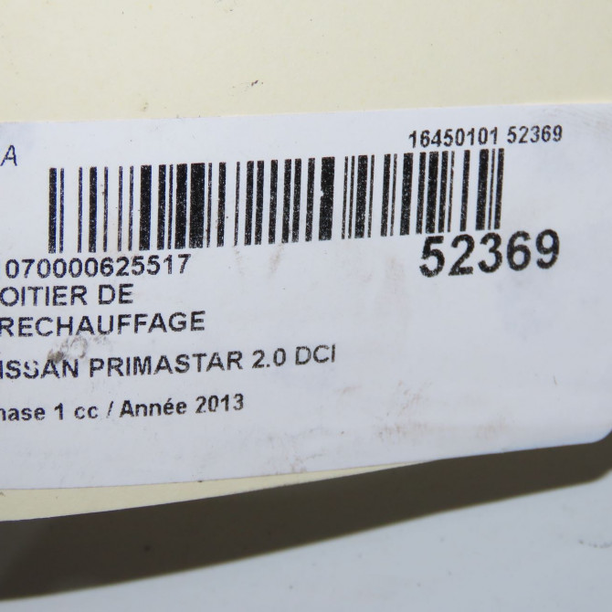 Boitier de préchauffage occasion NISSAN PRIMASTAR phase 1 08-2006->... 2.0 DCI 115ch 1106700Q0B 5