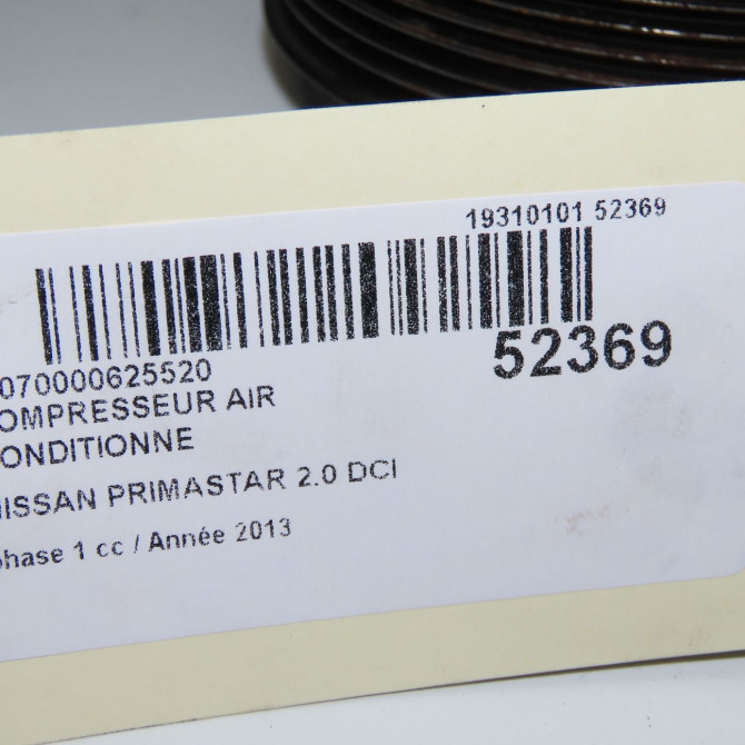 Compresseur air conditionne occasion NISSAN PRIMASTAR phase 1 08-2006->... 2.0 DCI 115ch 2763000Q0A 6