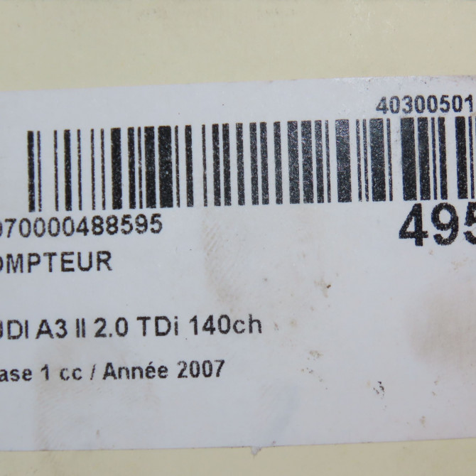 Compteur occasion AUDI A3 II Phase 1 06-2003->06-2008 2.0 TDi 140ch 8P0920931E 5