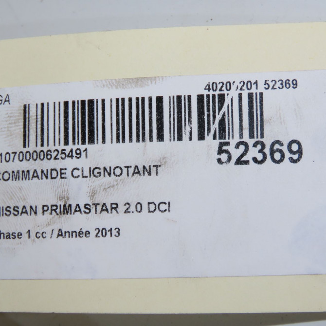 Commande clignotant occasion NISSAN PRIMASTAR phase 1 08-2006->... 2.0 DCI 115ch 2554000Q0B 5