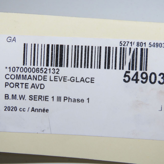 Commande lève-glace porte avant droite occasion B.M.W. 61317950756 5