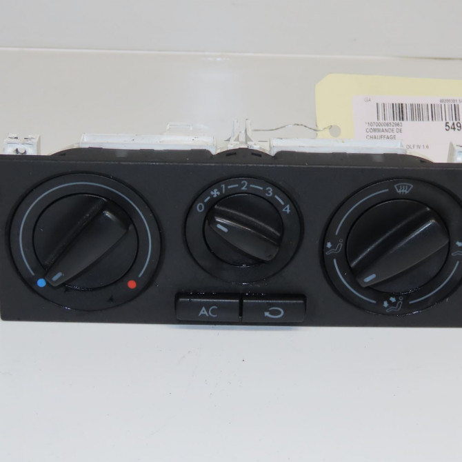 Commande de chauffage occasion VOLKSWAGEN GOLF IV GOLF IV Phase 1 1998-01-01->2005-06-30 1.6 16v 1J0820045F 1
