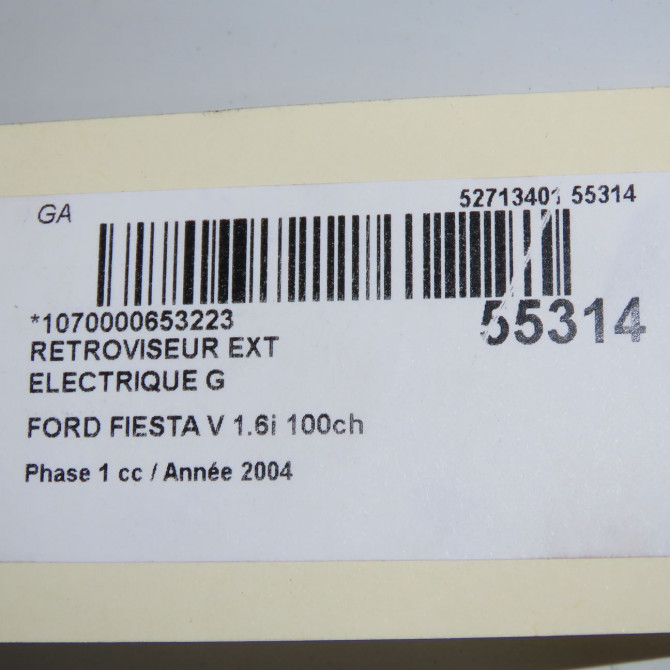 Retroviseur exterieur electrique gauche occasion FORD FIESTA V Phase 1 09-2002->10-2005 1.6i 100ch 1315843 6