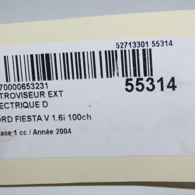 Retroviseur exterieur electrique droit occasion FORD FIESTA V Phase 1 09-2002->10-2005 1.6i 100ch 1315840 6