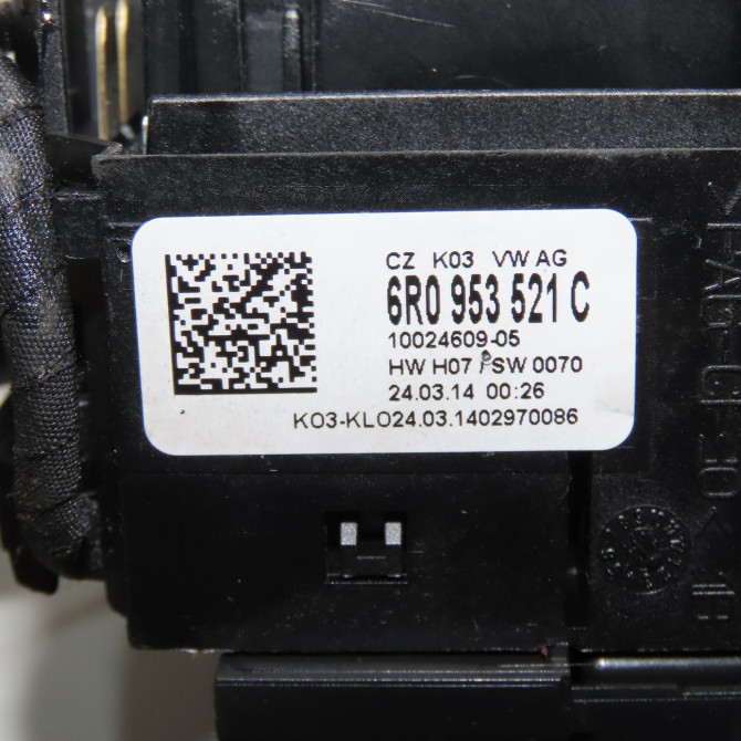 Bloc commodos occasion VOLKSWAGEN POLO V POLO V Phase 1 2009-09-01->2014-05-31 1.2 60ch 6R0953507C9B9 4