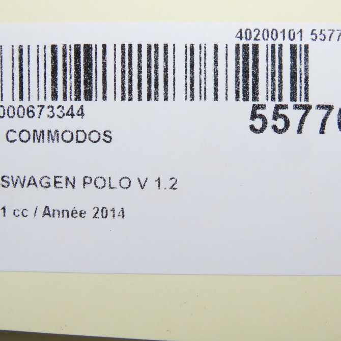 Bloc commodos occasion VOLKSWAGEN POLO V POLO V Phase 1 2009-09-01->2014-05-31 1.2 60ch 6R0953507C9B9 6