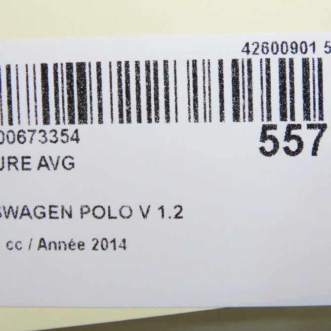 Ceinture avant gauche occasion VOLKSWAGEN POLO V POLO V Phase 1 2009-09-01->2014-05-31 1.2 60ch 6R4857705BRAA 6