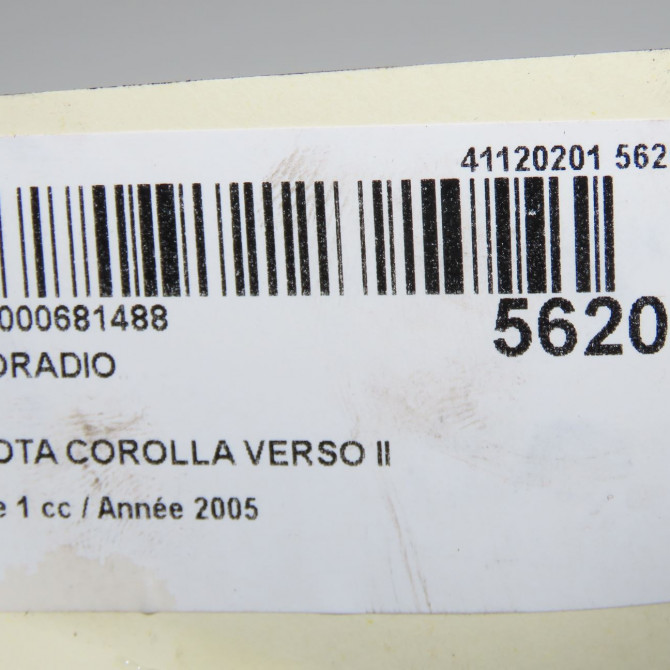 Autoradio occasion TOYOTA COROLLA VERSO II Phase 1 05-2004->06-2007 115 D-4D 861200F010 6
