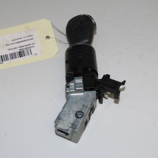 Kit serrures + antivol occasion DACIA SANDERO II Phase 1 10-2012->... 0.9 TCE 90ch 2