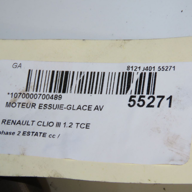 Moteur essuie-glace avant occasion  7701061590 7