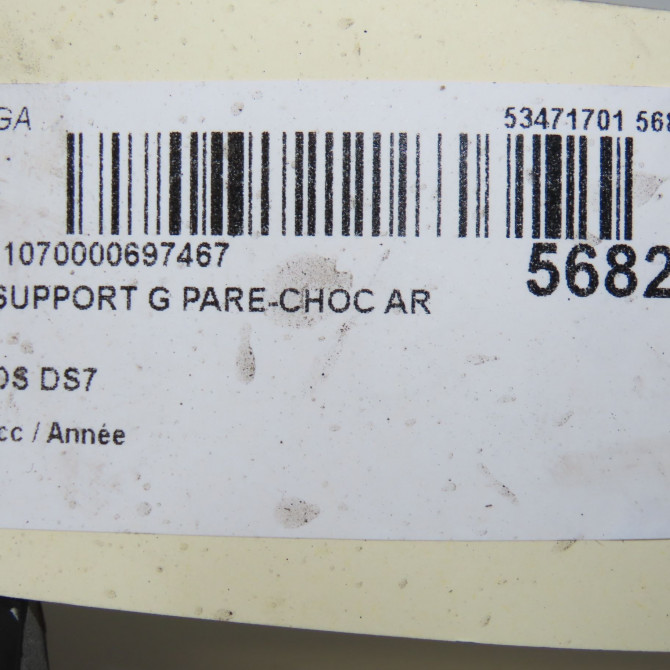 Support g pare-choc ar occasion DS DS7 9816048580 4