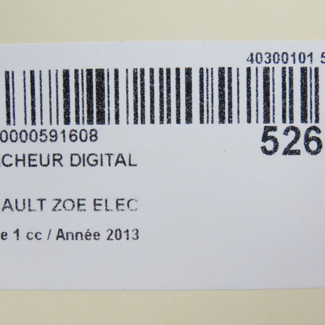Afficheur digital occasion RENAULT ZOE Phase 1 10-2012->... ELEC 5