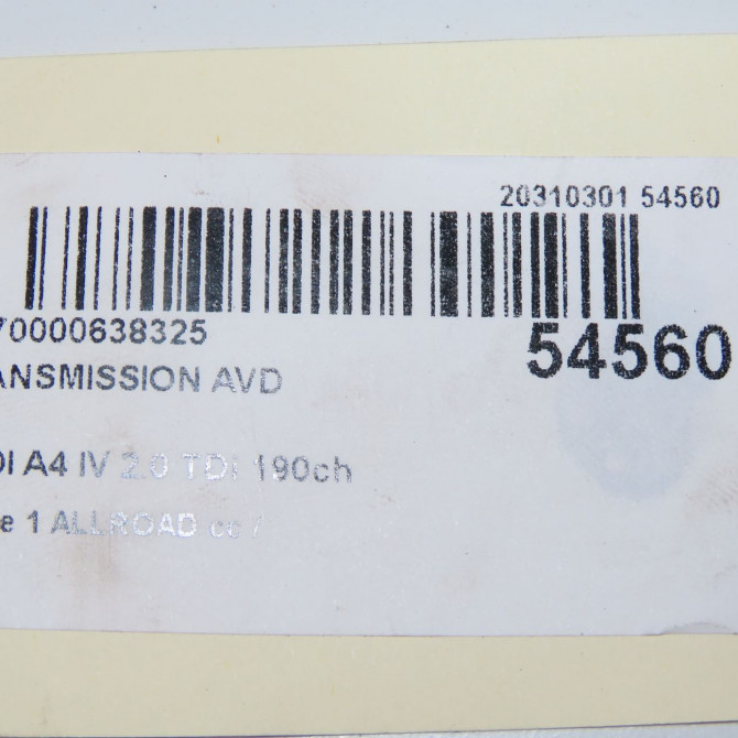 Transmission avant droite occasion  8W0407271P 6