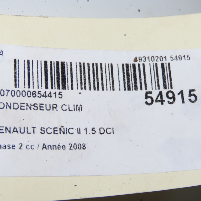 Condenseur clim occasion RENAULT SCENIC II Phase 2 09-2006->04-2009 1.5 DCI 85ch 8200115543 5