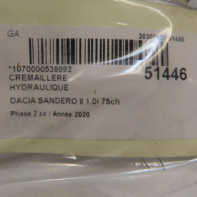 Cremaillere hydraulique occasion DACIA SANDERO II Phase 1 04-1995->04-1999 1.0i 75ch 490016602R 5