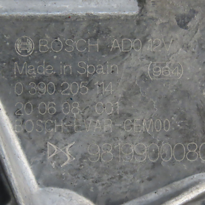 Moteur essuie-glace arrière occasion  9819900080 4