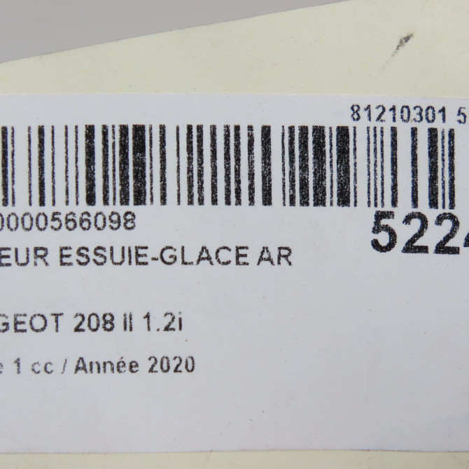 Moteur essuie-glace arrière occasion  9819900080 6