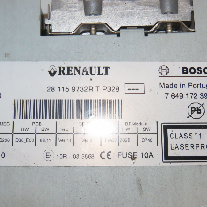 Autoradio occasion RENAULT CLIO III phase 2 ESTATE 03-2009->12-2014 281159884R 3