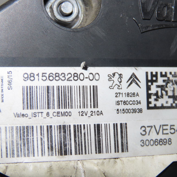 Alternateur occasion CITROEN C4 GRAND PICASSO II Phase 1 04-2013->... 2.0 BlueHDI 150ch 9826550280 6