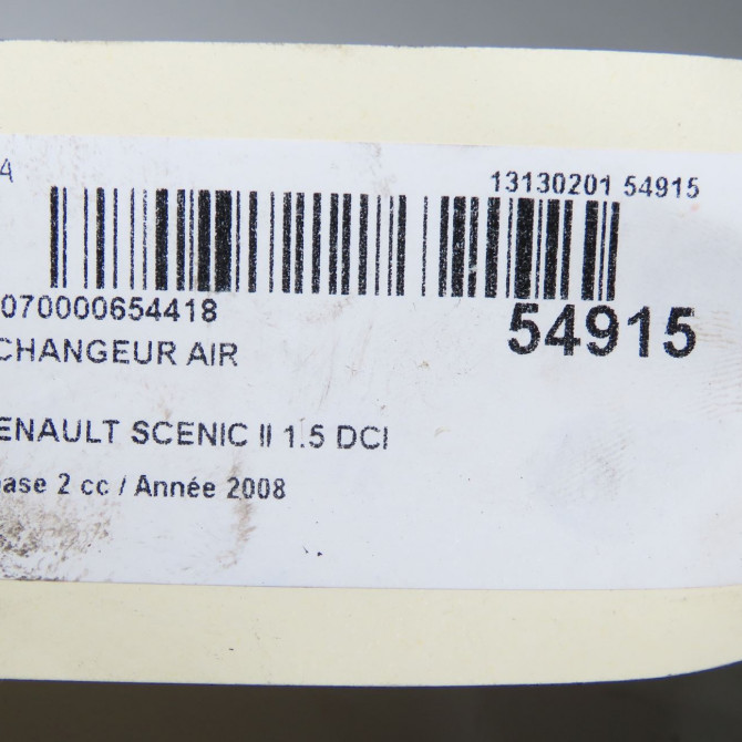 Echangeur air occasion RENAULT SCENIC II Phase 2 09-2006->04-2009 1.5 DCI 85ch 8200700172 4