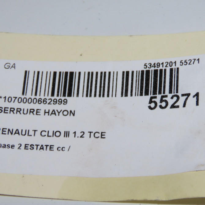 Serrure hayon occasion  8200948107 6