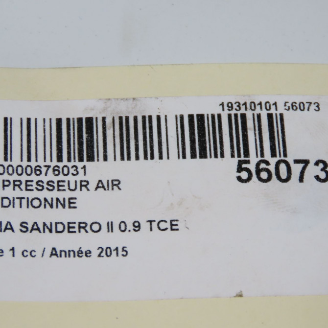 Compresseur air conditionne occasion DACIA SANDERO II Phase 1 10-2012->... 0.9 TCE 90ch 926008116R 8