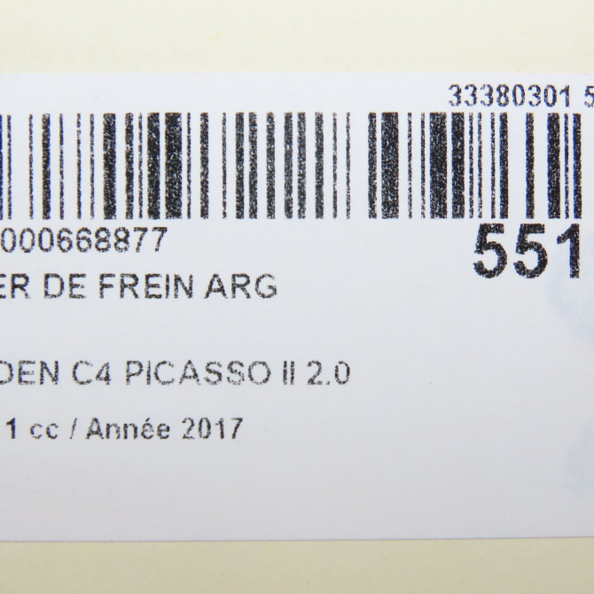 Etrier de frein arrière gauche occasion CITROEN C4 PICASSO II Phase 1 04-2013->... 2.0 BlueHDi 150ch 1608999580 7