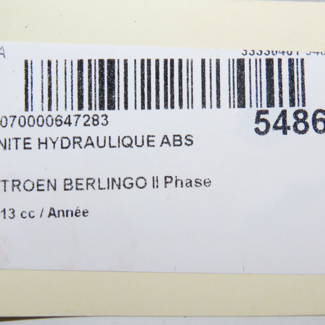 Unité hydraulique ABS occasion CITROEN BERLINGO II Phase 2 01-2012->01-2015 1607956180 6