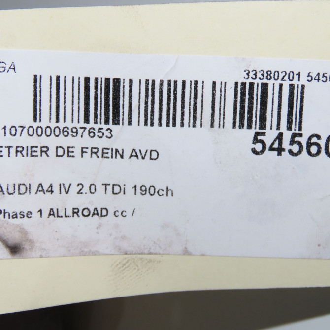 Etrier de frein avant droit occasion  8W0615108D 6