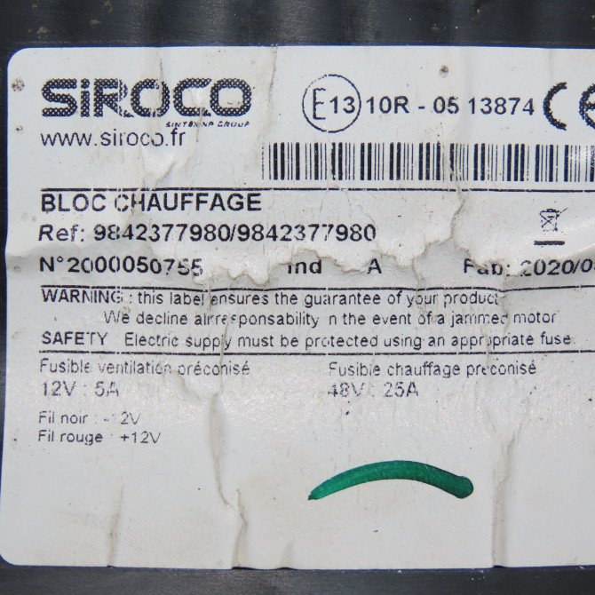 Bloc de chauffage complet occasion CITROEN 9842377980 7